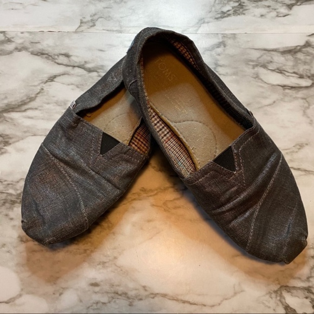 Toms Chambray Flats W8